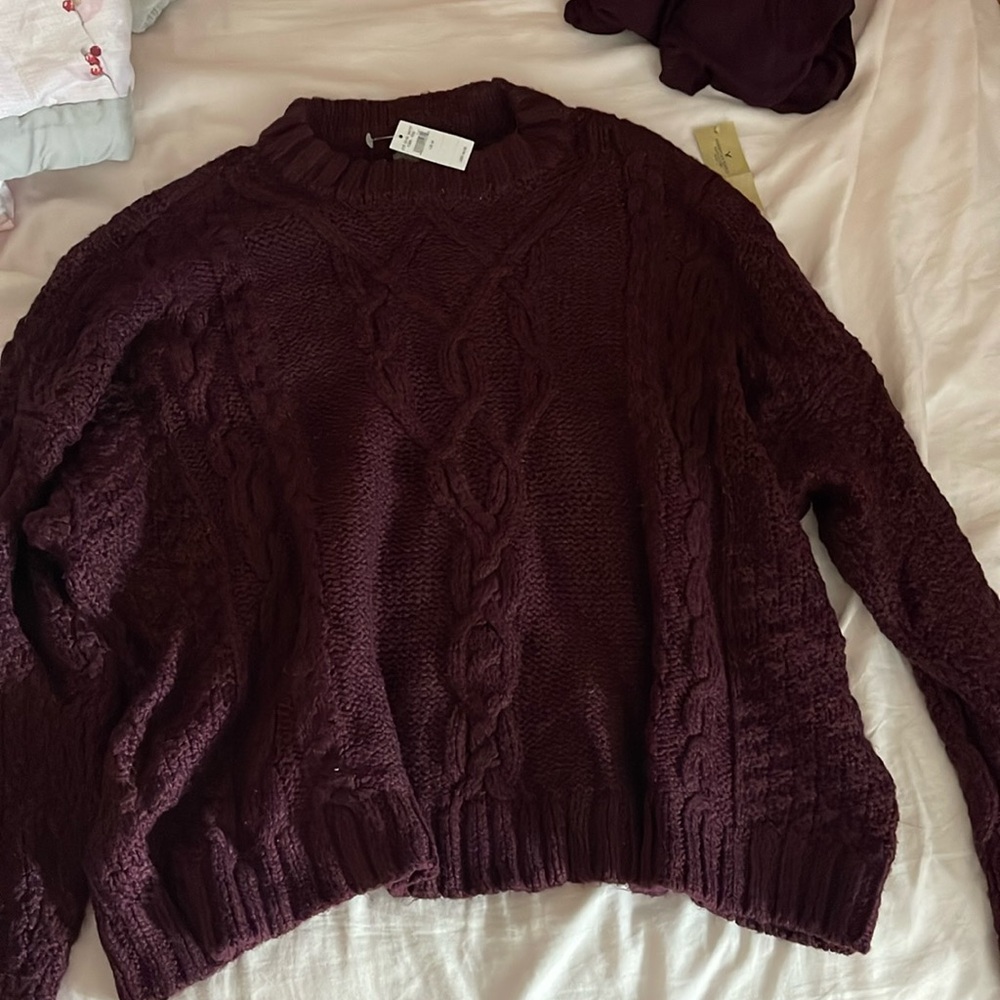 Aerie maroon sweater